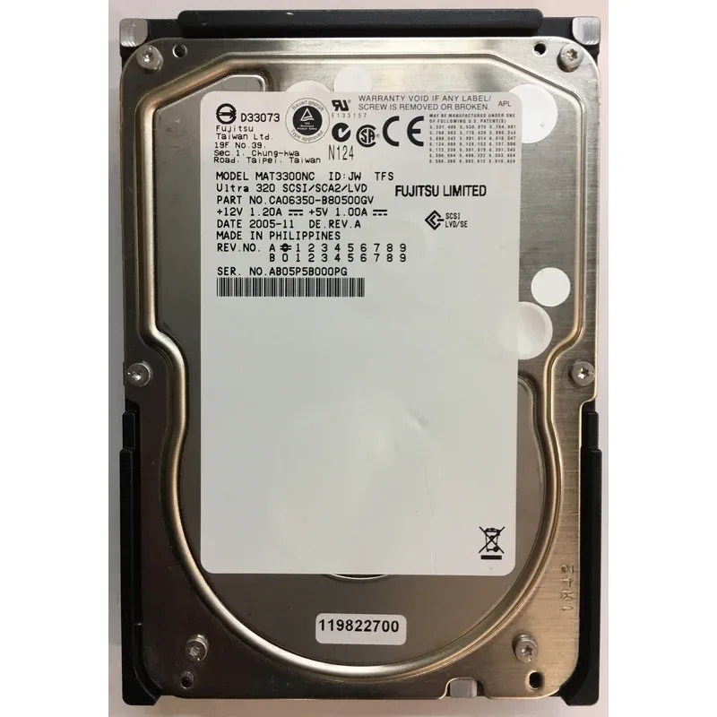 CA06350-B27200HW - Fujitsu Enterprise 146GB 10000RPM Ultra-320 SCSI 68-Pin 8MB Cache 3.5-inch Hard Disk Drive