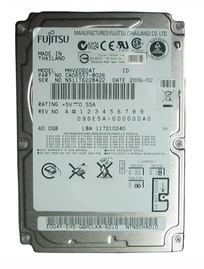 CA06377-B706 - Fujitsu Mobile 60GB 5400RPM ATA-100 8MB Cache 2.5-inch Hard Drive