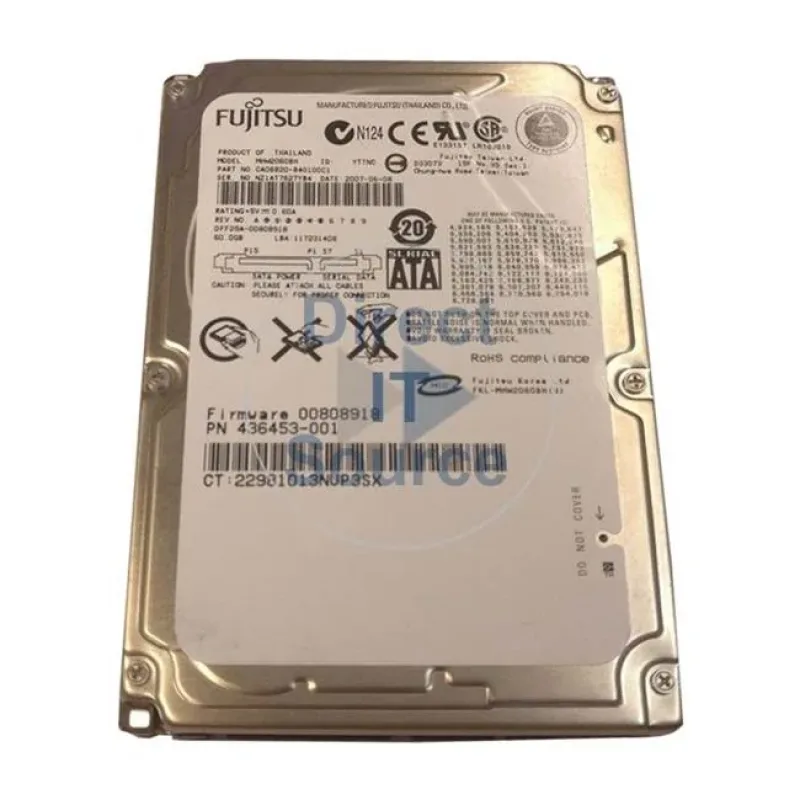 CA06500-B67800 - Fujitsu Mobile 80GB 5400RPM SATA 1.5GB/s 8MB Cache 2.5-inch Hard Drive