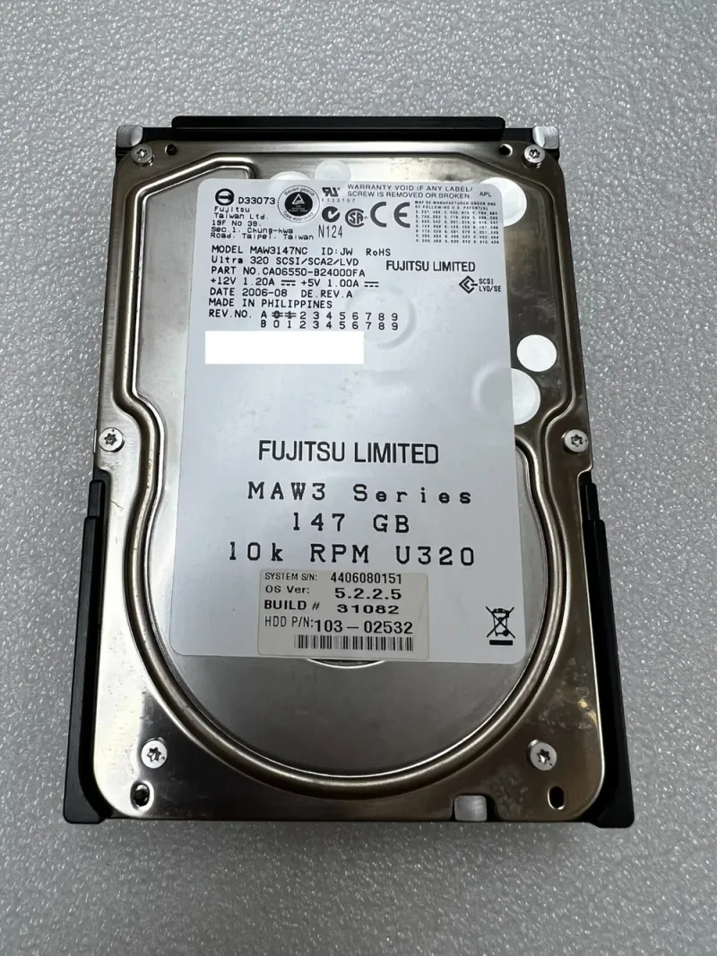 CA06550-B200 - Fujitsu Enterprise 147GB 10000RPM Ultra-320 SCSI 80-Pin 8MB Cache 3.5-inch Hard Disk Drive