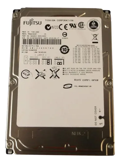 CA06557-B038 - Fujitsu Mobile 80GB 4200RPM ATA-133 8MB Cache 2.5-inch Hard Drive