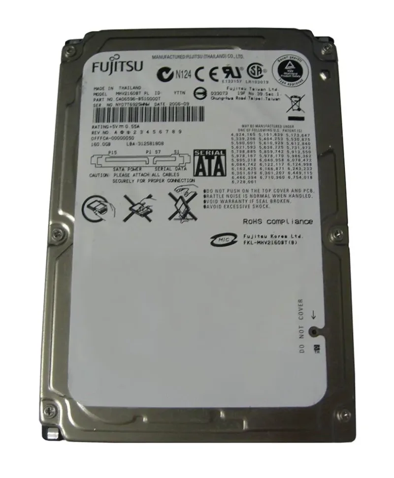 CA06596-B230000T - Fujitsu Mobile 160GB 4200RPM SATA 1.5GB/s 8MB Cache 2.5-inch Hard Drive