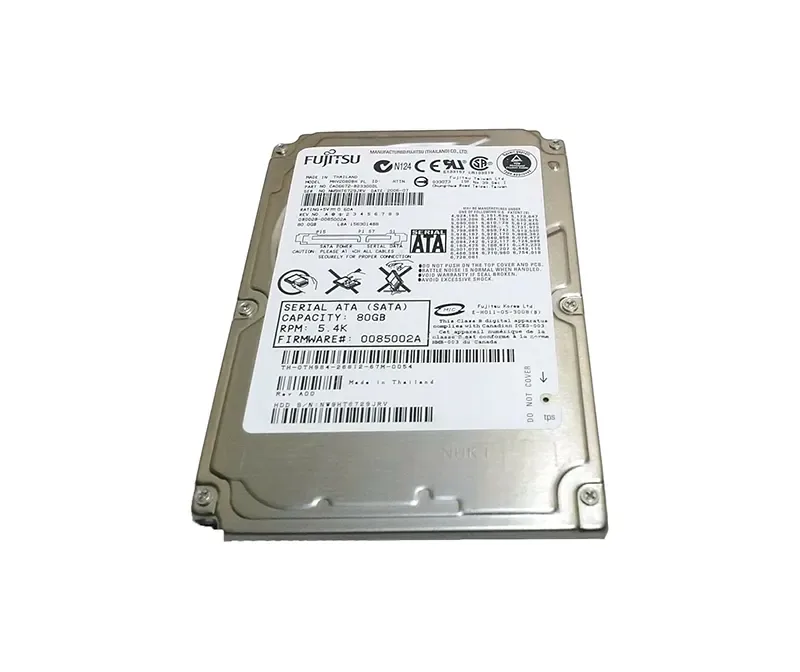 CA06672-B23300DL - Fujitsu Mobile 80GB 5400RPM SATA 1.5GB/s 8MB Cache 2.5-inch Hard Drive