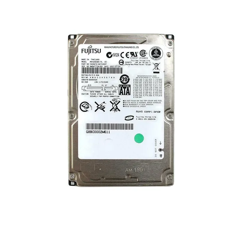 CA06672-B271000T - Fujitsu Mobile 60GB 5400RPM SATA 1.5GB/s 8MB Cache 2.5-inch Hard Drive