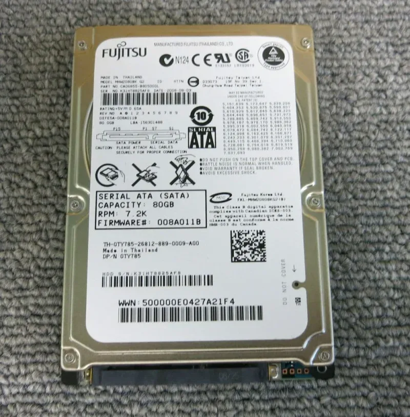 CA06889-B38900DL - Fujitsu Mobile 250GB 5400RPM SATA 1.5GB/s 8MB Cache 2.5-inch Hard Drive