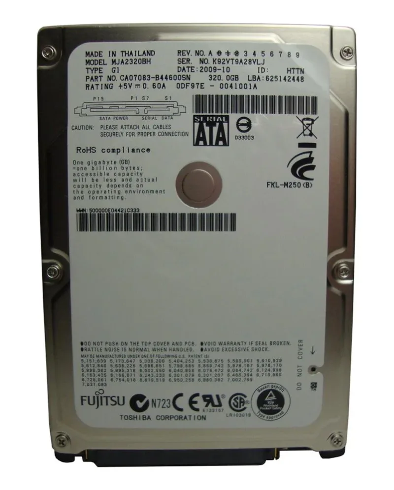 CA21338-B74 - Fujitsu Mobile 40GB 5400RPM SATA 1.5GB/s 8MB Cache 2.5-inch Hard Drive