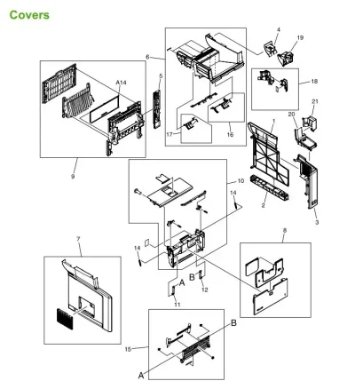 CB414-67902 - HP LaserJet M3027 M3035 Plastic Cover for ADF Copy Module
