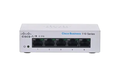 CBS110-5T-D - Cisco Business 110 Series 5 x Ports 10/100/1000Base-T Unmanaged Rack-Mountable Gigabit Ethernet Switch