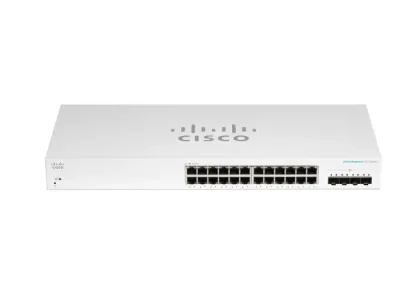 CBS220-24T-4X - Cisco Business 220 Series 24 x Ports 10/100/1000Base-T + 4 x SFP+ Layer 2 Managed Gigabit Ethernet Switch