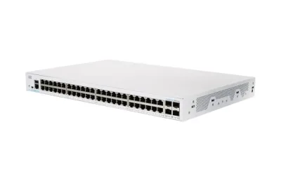 CBS250-48T-4G - Cisco Business 250 Series CBS250-48T 48 x Ports 10/100/1000 + 4 x Ports 1 Gigabit SFP Rack-Mountable Layer 3 Managed Gigabit Ethernet Network Switch