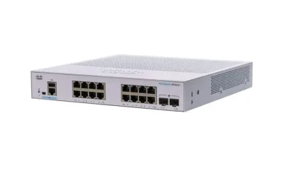 CBS350-16P-2G - Cisco Business 350 Series CBS350-16P-2G 16 x Ports 10/100/1000 PoE+ + 2 x Ports Gigabit SFP Rack-Mountable Layer 3 Manageable Gigabit Ethernet Network Switch