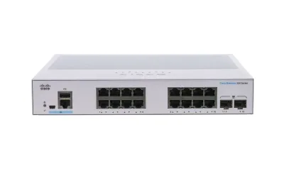 CBS350-16T-2G - Cisco Business 350 Series CBS350-16T-2G 16 x Ports 10/100/1000 + 2 x Ports Gigabit SFP Rack-Mountable Layer 3 Manageable Gigabit Ethernet Network Switch