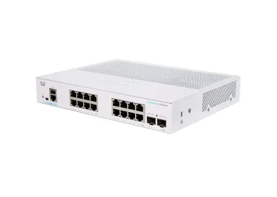 CBS350-16T-E-2G - Cisco Business 350 Series CBS350-16T-E-2G 16 x Ports 10/100/1000 + 2 x Ports Gigabit SFP Rack-Mountable Layer 3 Manageable Gigabit Ethernet Network Switch