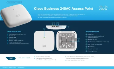 CBW240AC-B - Cisco Business 240AC Access Point