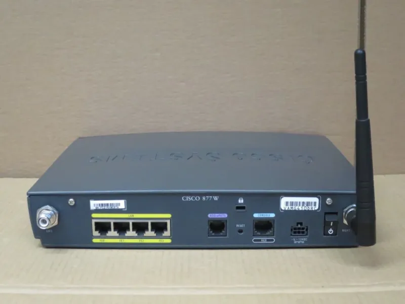 CISCO877W-G-AK9-RF - Cisco 877 4-Port IEEE 802.11b/g Fast Ethernet ADSL Modem/Wireless Router
