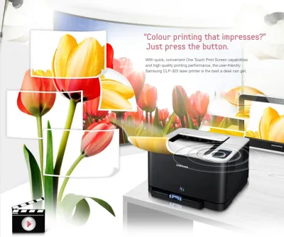 Samsung CLP-325/SEE CLP-325 Colour Laser Printer 2400X600dpi 32MB Memory 16PPM (M) 4PPM (C) 130 Sheet Cassette