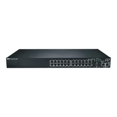 CM308 - Dell PowerConnect 3524 24 x Ports 10/100Base-T + 2 x Ports SFP Shared + 2 x Ports 10/100/1000Base-T Rack-Mountable Manageable Stackable Fast Ethernet Network Switch