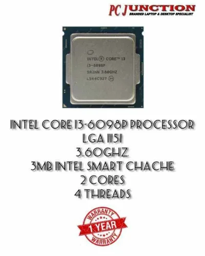 CM8066201927211 - Intel Core i3-6098P Dual Core 3.60GHz 8.00GT/s DMI3 3MB Cache Socket FCLGA1151 Processor