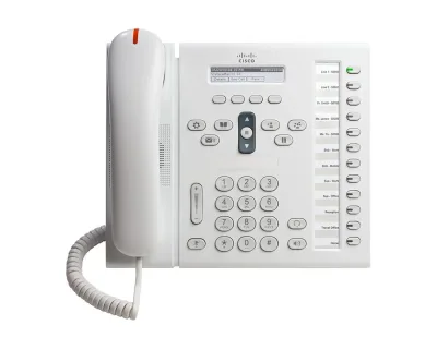 Cisco Unified IP Phone 6941 Slimline VoIP Phone SCCP White