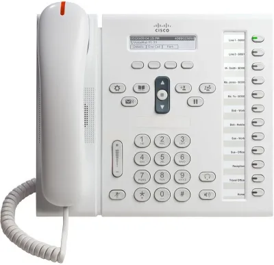 Cisco Unified IP Phone 6961 Standard VoIP Phone SCCP White