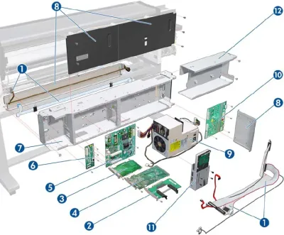 CQ109-67014 - HP Optical Media Advance Sensor (OMAS) Controller Card for DesignJet T7100 Printer