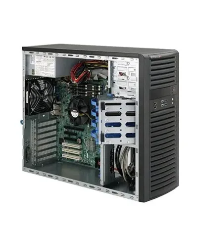 CSE-732D4-500B Supermicro SuperChassis CSE-732D4-500B 500W Mid-Tower Server Chassis (Black)