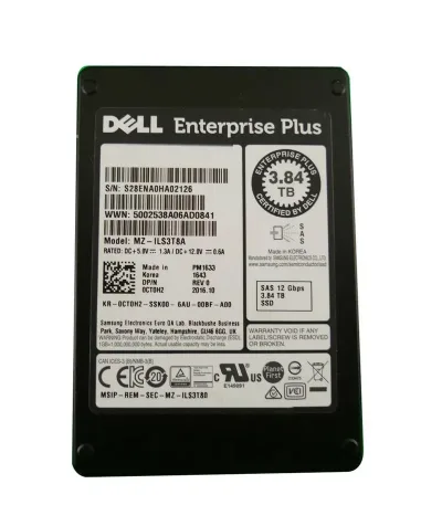 CT0H2 - Dell 3.84TB SAS Read Intensive MLC 12Gb/s 2.5-inch Hot-plug Solid State Drive