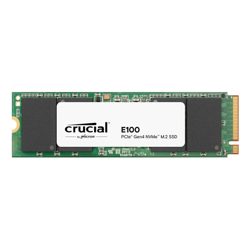 Crucial CT1000E100SSD8 E100 1TB PCI Express 4.0 x4 NVMe M.2 2280 Green Internal Solid State Drive
