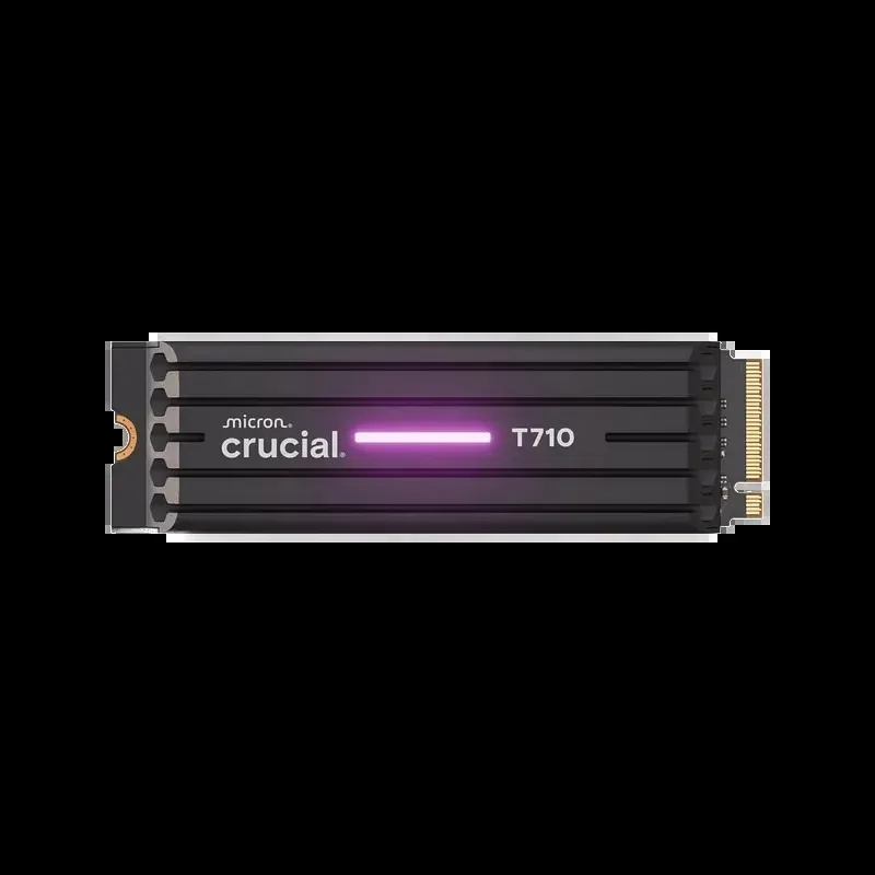 Crucial CT1000T710SSD5 1TB PCIe Gen5 NVMe M.2 2280 SSD with heatsink for gaming and creative apps