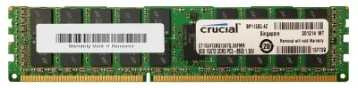 CT102472BQ1067Q - Crucial 8GB DDR3-1066MHz PC3-8500 ECC Registered CL7 240-Pin DIMM 1.35V Low Voltage Very Low Profile (VLP) Quad Rank Memory Module