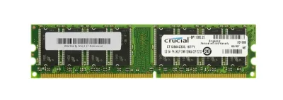 CT12864Z335 - Crucial Technology 1GB DDR-333MHz PC2700 non-ECC Unbuffered CL2 184-Pin DIMM 2.5V Memory Module