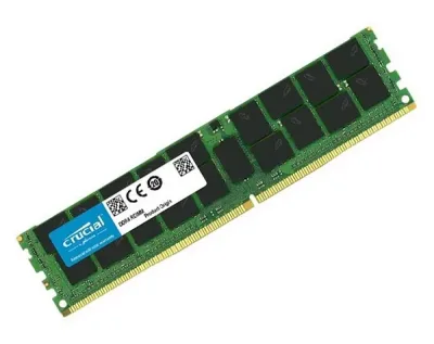 CT16G4RFD824A - Crucial 16GB DDR4-2400MHz PC4-19200 ECC Registered CL17 288-Pin RDIMM 1.2V Dual Rank Memory Module