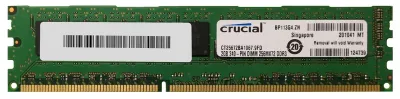 CT25672BA1067 - Crucial 2GB DDR3-1066MHz PC3-8500 ECC Unbuffered CL7 240-Pin DIMM Dual Rank Memory Module