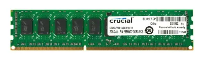 CT25672BB1339 - Crucial 2GB DDR3-1333MHz PC3-10600 ECC Registered CL9 240-Pin DIMM Dual Rank Memory Module