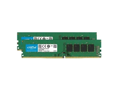 CT2K16G4DFD8266 - Crucial 32GB Kit (2 x 16GB) DDR4-2666MHz PC4-21300 non-ECC Unbuffered CL19 288-Pin DIMM 1.2V Dual Rank Memory Module