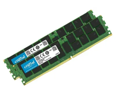 CT2K16G4RFD4266 - Crucial 32GB Kit (2 x 16GB) DDR4-2666MHz PC4-21300 ECC Registered CL19 288-Pin RDIMM 1.2V Dual Rank Memory Module