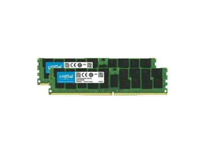 CT2K32G4LFD4266 - Crucial 64GB Kit (2 X 32GB) DDR4-2666MHz PC4-21300 ECC Registered CL19 288-Pin LR-DIMM 1.2V Dual Rank Memory
