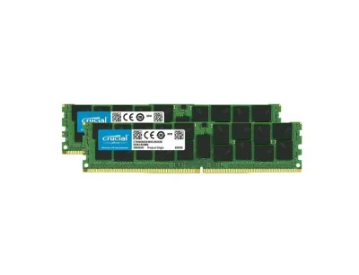 CT2K64G4LFQ4266 - Crucial 128GB Kit (2 X 64GB) DDR4-2666MHz PC4-21300 ECC Registered CL19 288-Pin LR-DIMM 1.2V Quad Rank Memory