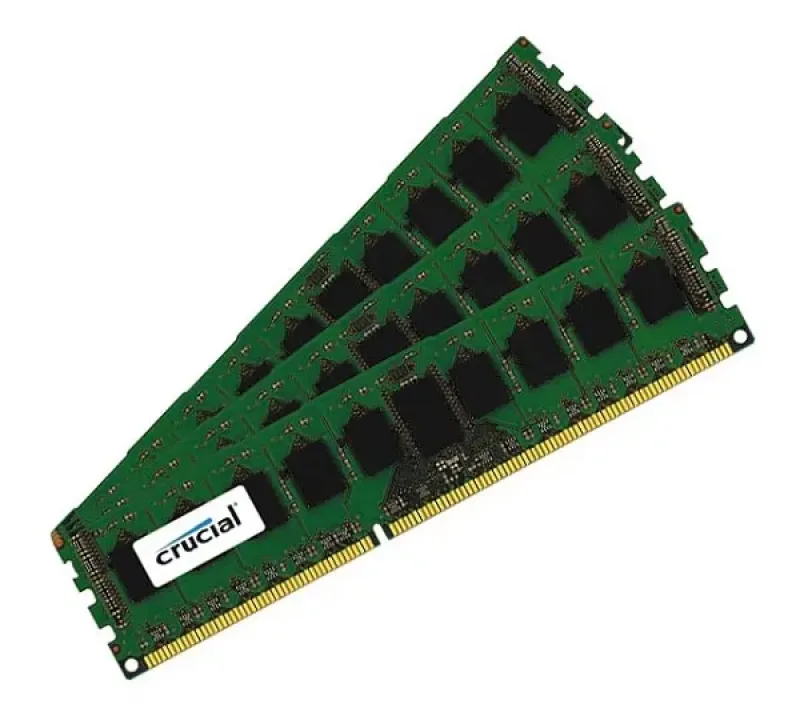 CT3K8G3ERSDD8186D - Crucial 12GB Kit (3 X 4GB) DDR3-1600MHz PC3-12800 ECC Unbuffered CL11 240-Pin DIMM Very Low Profile (VLP) Single Rank Memory