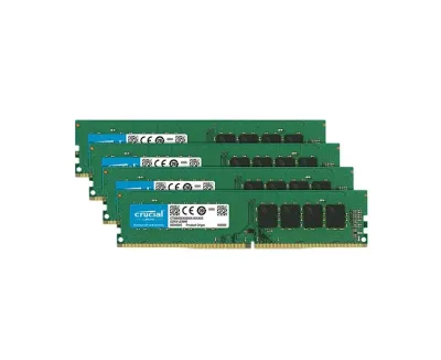 CT4K16G4DFD8266 - Crucial 64GB Kit (4 x 16GB) DDR4-2666MHz PC4-21300 non-ECC Unbuffered CL19 288-Pin DIMM 1.2V Dual Rank Memory Module