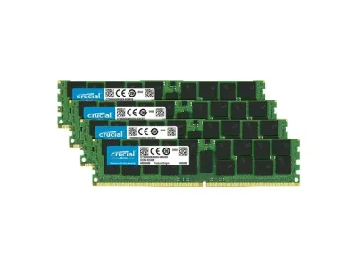 CT4K16G4RFD4266 - Crucial 64GB Kit (4 x 16GB) DDR4-2666MHz PC4-21300 ECC Registered CL19 288-Pin RDIMM 1.2V Dual Rank Memory Module