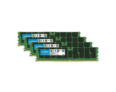 CT4K32G4LFD4266 - Crucial 128GB Kit (4 X 32GB) DDR4-2666MHz PC4-21300 ECC Registered CL19 288-Pin LR-DIMM 1.2V Dual Rank Memory