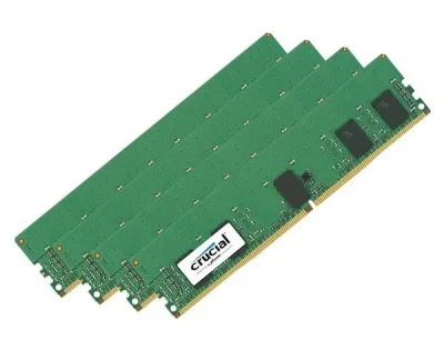 CT4K8G4RFS8266 - Crucial 32GB Kit (4 x 8GB) DDR4-2666MHz PC4-21300 ECC Registered CL19 288-Pin RDIMM 1.2V Single Rank Memory Module