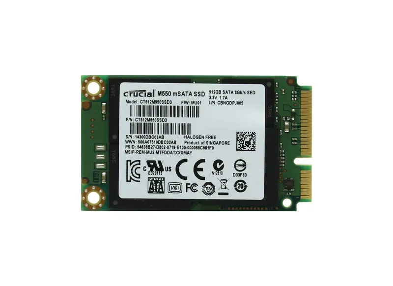 CT512M550SSD3 - Crucial M550 512GB mSATA 6Gb/s Internal Solid State Drive