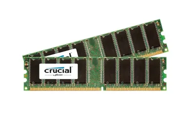 CT566279 - Crucial 2GB Kit (2 x 1GB) DDR-333MHz PC2700 non-ECC Unbuffered CL2.5 184-Pin DIMM Memory Upgrade for Supermicro SuperServer 5013C-M