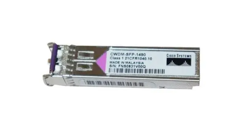 CWDM-SFP-1490-RGD - Cisco 1Gbps 1000Base-CWDM Single-mode Fiber 80km 1490nm Duplex LC Connector SFP Transceiver Module