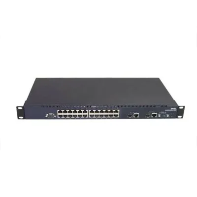 D0801 - Dell PowerConnect 3324 24 x Ports 10/100Base-T + 2 x Ports SFP + 2 x Ports 10/100/1000 Fast Ethernet Managed Network Switch