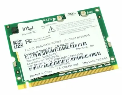 D10709-003 - HP Mini PCI 802.11B/G Wi-Fi Wireless LAN (WLAN) Network Interface Card for NC4000/NC4010/NC6000 Series Notebooks