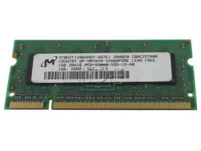 D12864F50 - Kingston Technology 1GB DDR2-667MHz PC2-5300 non-ECC Unbuffered CL5 240-Pin DIMM 1.8V Memory Module