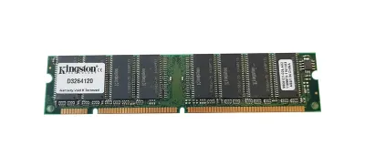 D3264120 - Kingston Technology 256MB 100MHz PC100 non-ECC Unbuffered CL2 168-Pin DIMM 3.3V Memory Module